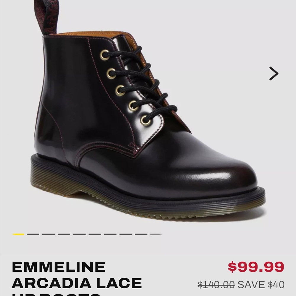 Dr. Martens Emmeline Black Leather Boots